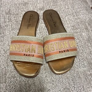 Dior Gold and Pink Sandals